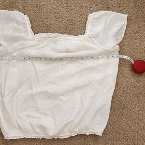 White Eyelet Women's Top